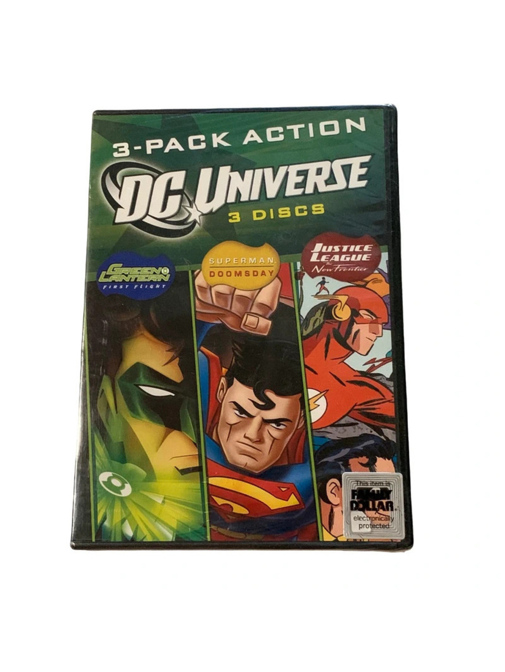 DC Universe 3-Pack Action DVD 3-Disc Set Green Lantern Superman Justice NEW
